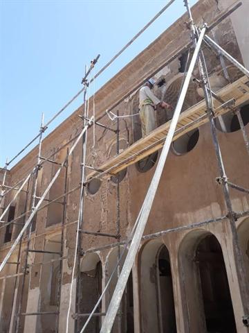 پایان عملیات مرمت خانه تاریخی ارباب حسین مهاباد در اردستان انتها عملیات مرمت خانه تاریخی ارباب حسین مهاباد در اردستان