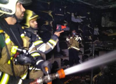خبرنگاران مغازه ای در پاساژ مهستان تهران طعمه آتش شد